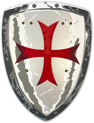 Liontouch - Maltese Knight Shield - Age 3-8 Years | Medieval Pretend Play Foam Toy For Children With Classic Red Cross Theme | Safe Weapons & Battle Accessory For Kid’s Dress Up & Costumes
