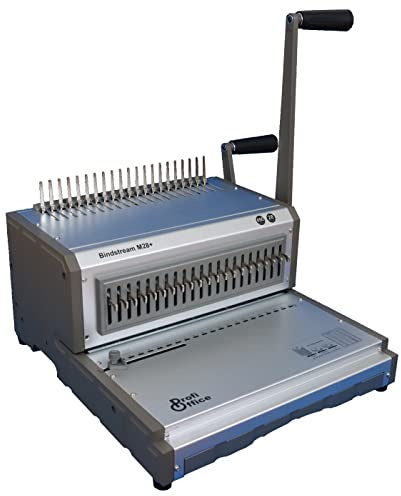 ProfiOffice Rilegatrice Bindestream M28+ – Rilegatrice Professionale a Dorsi Plastici per Formati DIN A4, Perfora 28 Fogli & Rilega fino a 450 Fogli, Macchina Heavy-Duty in Metallo da 14,8 kg