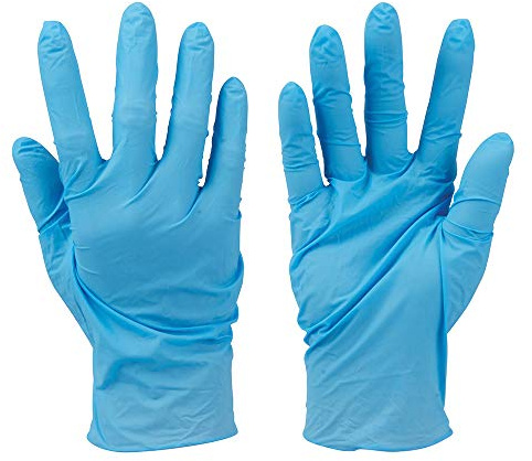 Corysan 301529 - Guantes de nitrilo, color azul, L