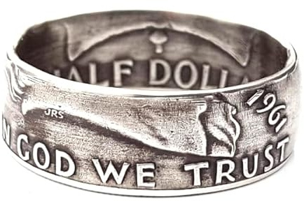 Coin Ring | AUTHENTIC US Franklin .90 Silver Half Dollar/Coin Ring