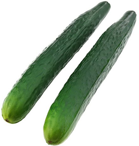 Gresorth 2 Pcs morbido PU materiale Artificiale realistico verde cetriolo Falso Verdura Decorazione