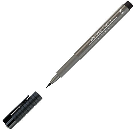 FABER-CASTELL 167873 Tuschestift Pitt Artist Pen Soft Brush, warmgrau IV