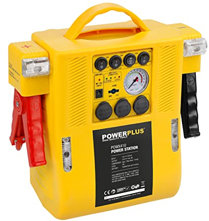 Power Plus Starthilfe Set POWX410 für Autobatterie - Powerstation als Pannenhilfe Set für Kfz Batterie - Schnellstartsystem und Starthilfe für Ihr Auto, Diesel, Motorrad mit 12 V
