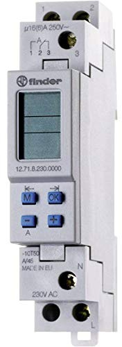 Finder 8.230.000-1 Zeitschaltuhr für Gleitschiene, Betriebsspannung 230 V/AC 12.71.8.230.000 1 Wechsler 16A 250