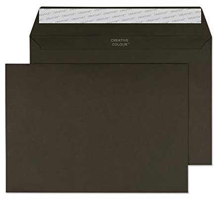 Blake Creative Colour C5 162 x 229 mm 120 gsm Peel & Seal Wallet Envelopes (45326) Bitter Chocolate - Pack of 25