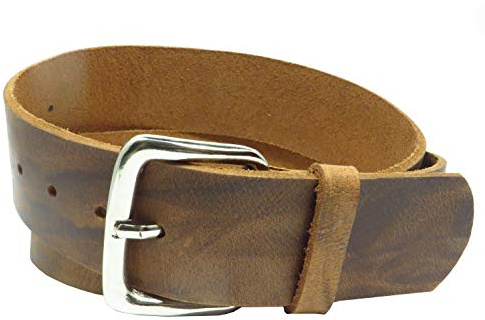 Kollektion Chrissys-in Ledergürtel natur 5 cm breit Büffelleder aus eigener Fertigung (110Bundweite)