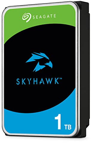 Seagate SkyHawk, 1 TB, Surveillance Internal Hard Drive HDD – 3.5 Inch SATA 6 Gb/s 64 MB Cache for DVR NVR Security Camera System, and Three-year Rescue Services (ST1000VX005)