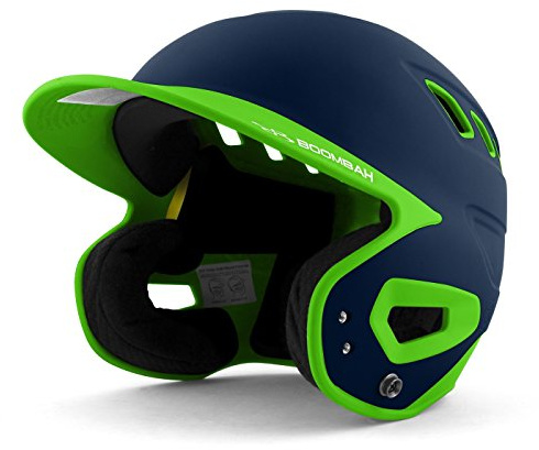 Boombah DEFCON Batting Helmet Navy/Lime Green - Size Junior 6 1/4 - 7