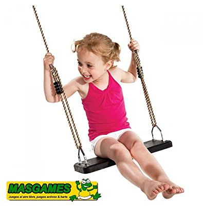 Asiento para Columpio de Caucho con Cuerdas de sintéticas, Marca MASGAMES