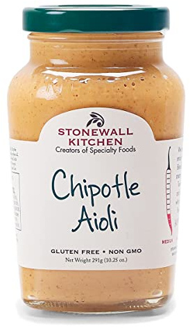 Stonewall Kitchen Chipotle Aioli, 291g Jar, Spicy Smoky Aioli as a Gourmet Sauce or Dip