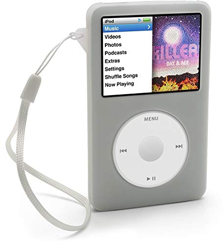 igadgitz U3000 Claro Case Silicona Funda Cover Carcasa Compatible con Apple iPod Classic 80/120/160GB + Pantalla Protector