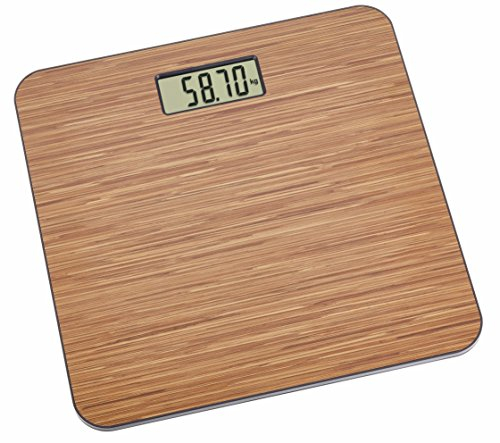 TFA Dostmann Digitale Personenwaage in Holzoptik RUMBA, 50.1013.08, modernes Design, genaue Wiegetechnik (DMS Sensoren), braun, (L) 275 x (B) 275 x (H) 21 mm