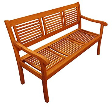 SAM 3-Sitzer Gartenbank Cordoba, 150 cm, Akazie Holz-Bank für Garten, Terrasse und Balkon, pflegeleichtes Massivholz