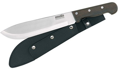 AUSONIA - 28405 Machete con fodero in nylon, lama da 26 Cm e manico in legno rivettato