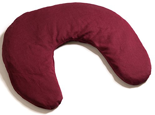 30x33 cm Bouillotte sèche tour de cou aux grains d´épeautre bio - traditionnel - bordeaux - Coussin de nuque aux grains d´épeautre bio - Coussin pour le cou - Coussin thermique