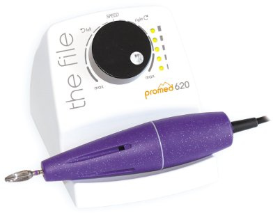 Promed 620 DeLuxe Professionelles Maniküre-/ Pediküre-Set, Elektrische Nagelfeile mit 9 hochwertigen Aufsätzen, Elektrischer Nagelfräser mit Zubehör Made in Germany
