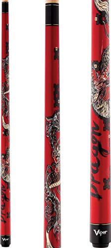 Viper by GLD Products Underground 58 2-Piece Billiard/Pool Cue, Dragon, 19 Ounce,Red,50-0659-19
