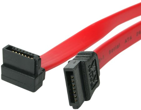 StarTech.com 18in SATA to Right Angle SATA Serial ATA Cable - 18in SATA Cable - 18 SATA Cable - 18in angled SATA Cable, Red