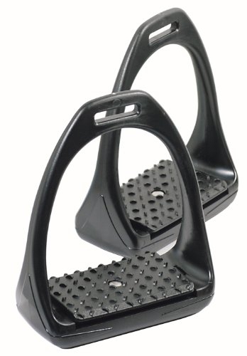 PFIFF Steigbügel mit Flexibler Trittfläche, schwarz, Full/Warmblut, Full