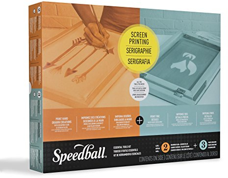 Speedball Screen Printing Essentials Tools Kit, Craft Kit, Home Art, School, DIY Screenprinting Supplies, Art, Vinyl Stencils Stamp Making, T Shirt Fabric Craft, Fashion, Home Decor Arts Craft