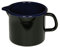 Riess, 0040-025, Schnabeltopf schwarz-blau 12, CLASSIC - HOTEL PROFI SCHWARZ/ BLAU, Durchmesser 12 cm, Höhe 11.5 cm, Inhalt 1 Liter, Emaille, Krug, Milchtopf, Induktion