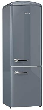 Gorenje ORK 193 X Frigorifero congelatore/A+++ / Altezza 194 cm/Raffreddamento : 227 L/Congelatore/Argento/FrostLess/CrispZone/Auto Vintage/Retro Collection