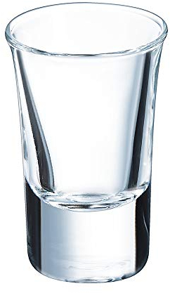 Arcoroc Arc 21554 Bicchierino Hot Shot, Stamper, 34 ml, Vetro, Trasparente, Confezione da 6