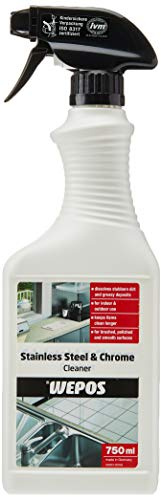 Wepos Detergente per Acciaio Inox e Cromo 750 ml | Per una pulizia brillante