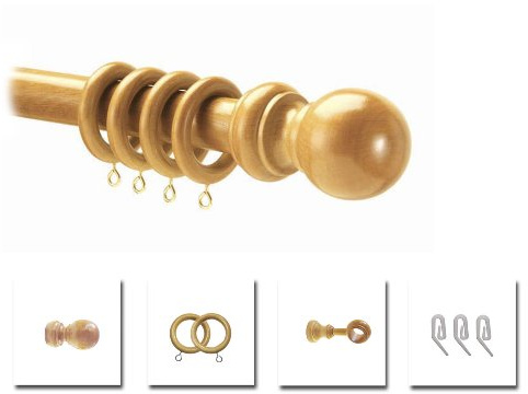 Speedy Products - Set di pali in legno di contea da 150 cm, 28 mm