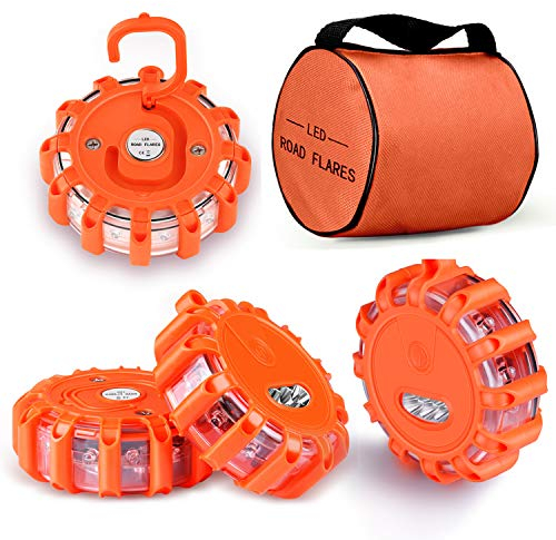 Tobfit Éclairage routier LED Gyrophare Balise De Signalisation lumineuse LED Lampe d'Avertissement Clignotant Eclairage d'urgence Voiture (4)