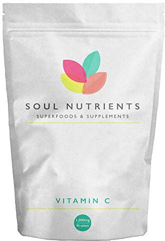 Vitamin C Tablets- 1000mg- High Strength- Nasty Filler Free- 365 Tablets- Sugar Free- Coughs/Colds/Immune Defence/Flu- Recyclable Pouch- No Plastic