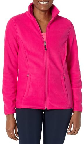 Amazon Essentials Women's Classic-fit Long-Sleeved Full Zip Polar Soft Fleece Jacket (Available in Plus Size), Pink, L