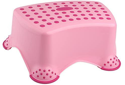 DIVCHI Toilet Training Kids Non Slip Up Step Stool Unisex for Safe Toddler Loo Potty Training in The Bathroom and Home (Pink)