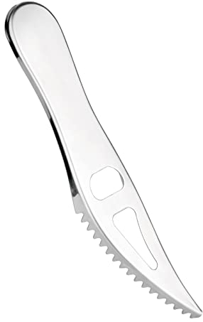 Acan Tradineur - Escamador de Pescado - Fabricado en Acero Inoxidable - Diseño único, Original y ergonómico - Utensilios de pescadería - 9,5 x 4 x 1,3 cm