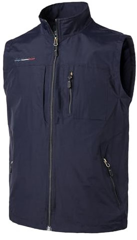 Herothorn Herren Anglerweste Outdoor Weste mit Vielen Taschen Leichte Sommerwesten Ärmellose Jacke Safari Jagd Fotografie Funktionsweste