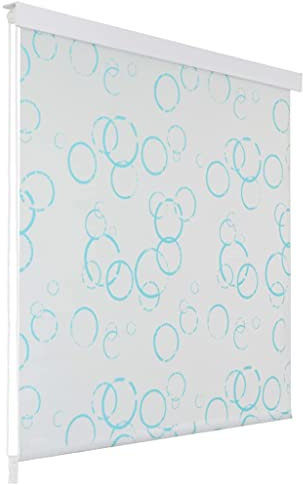 Homgoday Cortina enrollable para ducha, 80 x 240 cm, con motivo de burbujas, cortina de baño, cortina de ducha, impermeable, cortina de ducha