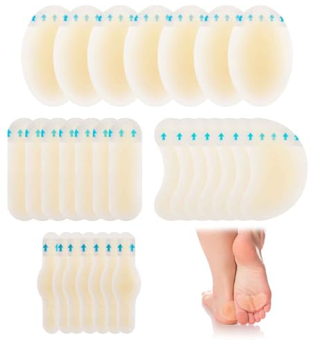 GWAWG 28Stück Blasenpflaster,Gel Pflaster, Hydrokolloid Pflaster,Blasenprävention für Zehen und Finger,Linderung von Reibungsschmerzen Finger, Zehen, Vorfuß, Ferse