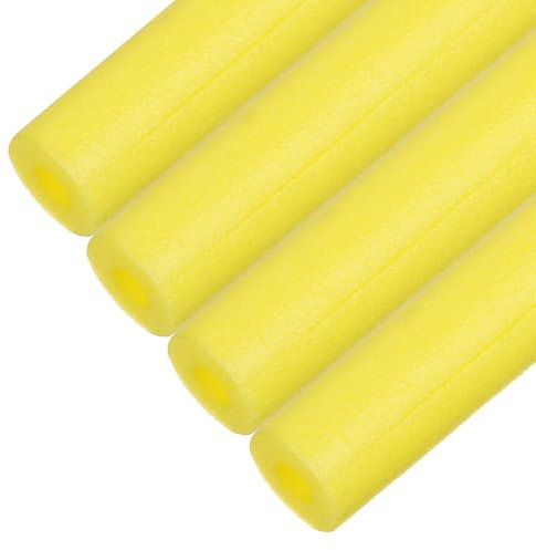 M METERXITY 4-Pack Tubo de Aislamiento de Espuma para Tuberías, 17 x 2.4 (L x OD) Cubiertas de Espuma para Tuberías, Protección de Espuma con Abrazadera Pre-Cortada [Amarillo]
