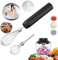 3-in-1 Elektrischer Schneebesen, PowCube Handmixer, Kleiner Kabelloser Stabmixer, Mini Zwiebelhacker 300ML, Wiederaufladbarer Elektrischer Schneebesen, Tragbarer 4-Gang-Handmixer