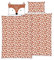 Familando Baby Bettwäsche aus 100% Baumwolle Oeko-Tex mit Reißverschluss · Deckenbezug 100x135 Kissenbezug 40x60 cm · Kinderbettwäsche in verschiedenen Tier Motiven (Fuchs)