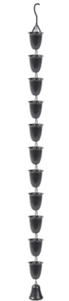 Harilla Rain Chain for Gutter, Gazebo, Rainwater Diverter in