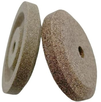 Par smärgelslipare skärpa skärblad – fin och grov korn – kompatibel med RGV, FAC, Sirman, La Minerva, Omega, Fimar, Essedue – Ø40 × 8 mm hål 6 mm för professionella skärbrädor