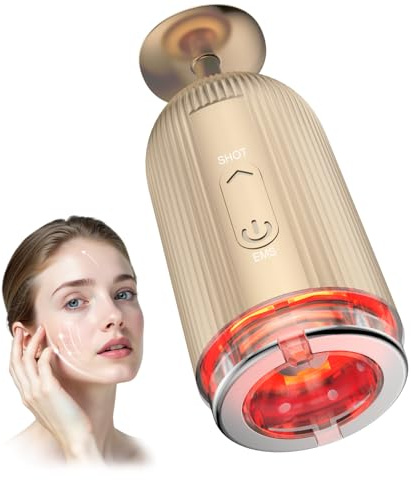 EMS Coppettazione, Coppette Viso + EMS Nuove Combinazioni, 4 EMS Intensità E Luce, Coppette Massaggio EMS per Eliminare Edemi, Rughe Sottili, Lifting E Rassodamento Coppettazione Facciale
