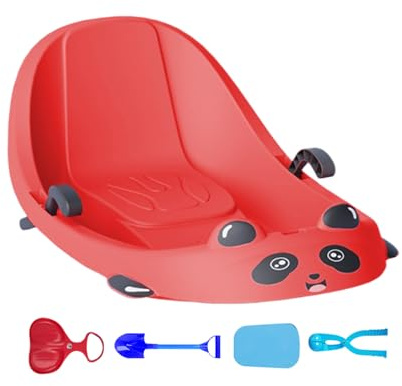 Luges pour | Équipement de Sport d'hiver - Toboggan Luge De Neige avec Frein Intégré,pour Garçons Temps Froid Collines Enneigées Parc Arrière-Cour Terrain De Jeu