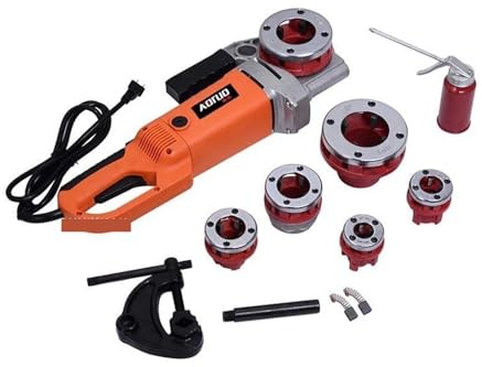 Filettatrice elettrica portatile for tubi da 2300 W, filettatrice for in ferro zincato for uso domestico, for industriale per principianti uso fai da te