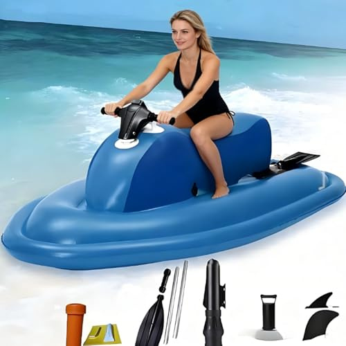 ErShangMao Jet Ski Électrique Gonflable avec Moteur Et Scooter sous-Marin De Plongée 2026, Nouvel Équipement Nautique 3 en 1, 3-9 Km/H, Charge Maximale De 150 Kg, Bateau/Kayak Électrique 700W