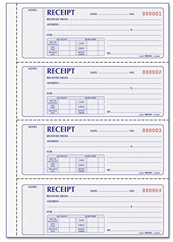 Rediform Office Products 8l806 Geld Rechnung Buch, 7 x 2 3/4, selbstdurchschreibend 1 Durchschlag, 200 SETS/Buch