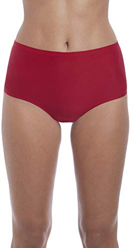 Fantasie Culotte à Couverture intégrale sans Couture Smoothease Slips, Rouge, Taille Unique Femme