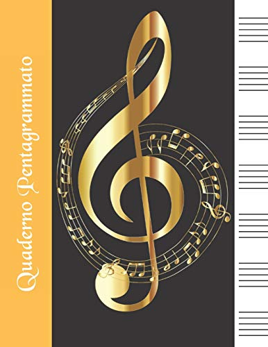 Quaderno Pentagrammato: Quaderno Di Musica Grande Contiene Sommario Per i Nomi Della Tua Musica Formmato A4