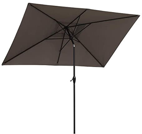 Sekey Aluminum Sonnenschirm 200 × 300 cm Sonnenschirm Balkon Sonnenschirm Rechteckig für Balkon Garten & Terrasse Sonnenschutz UV 50+